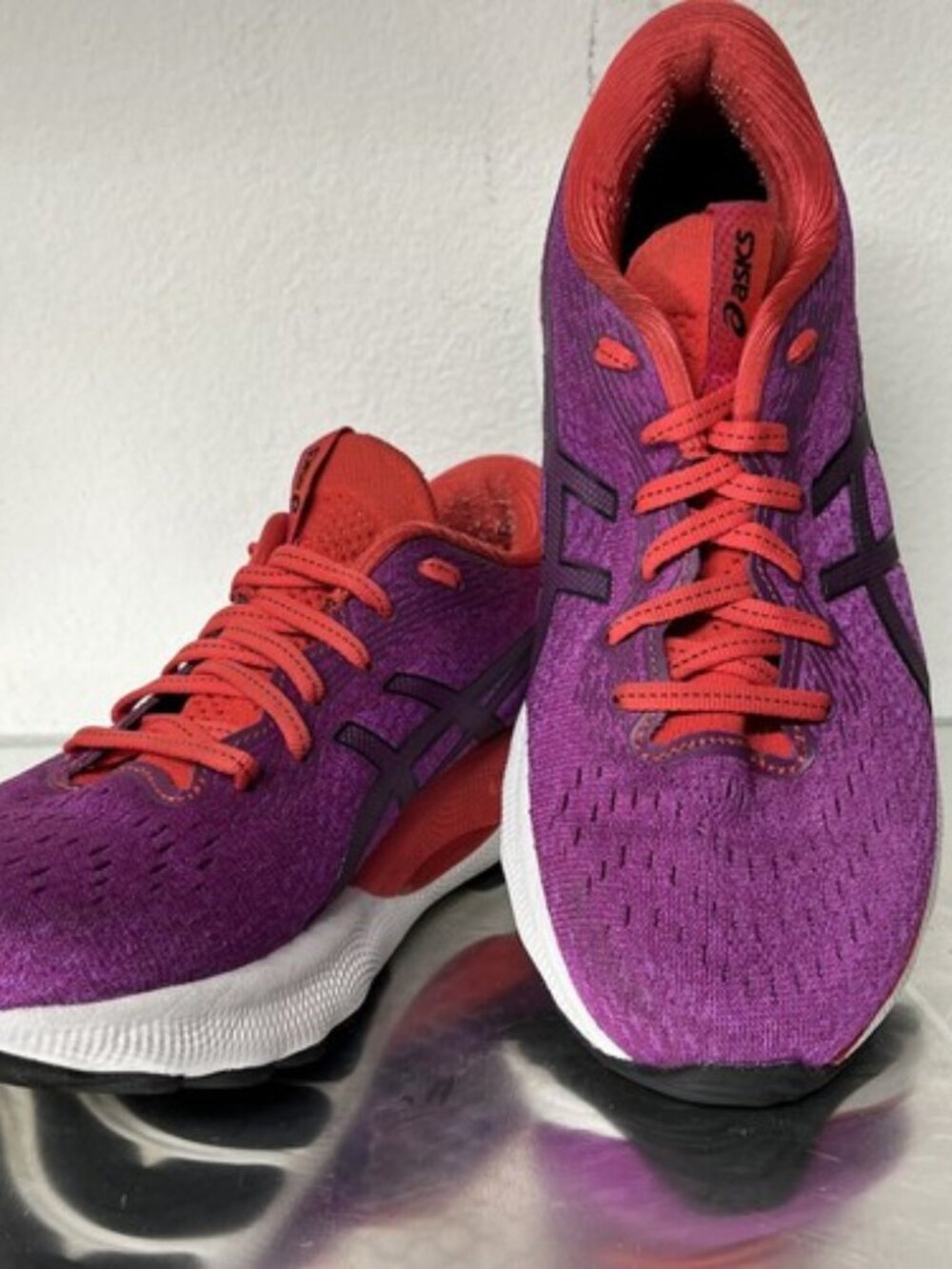 Asics Gel Nimbus 24 Sz 7.5 Orchid/Black Athletic Running Sneaker Womens 1012B201